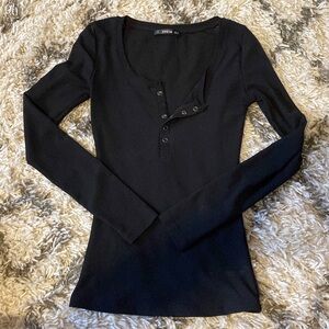 Long Sleeve Black Top